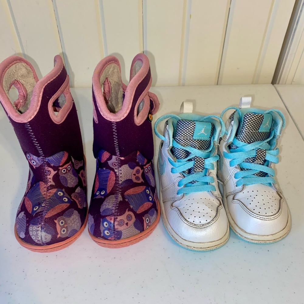 Toddler Size 6 BOGS Boots and Jordan High Tops